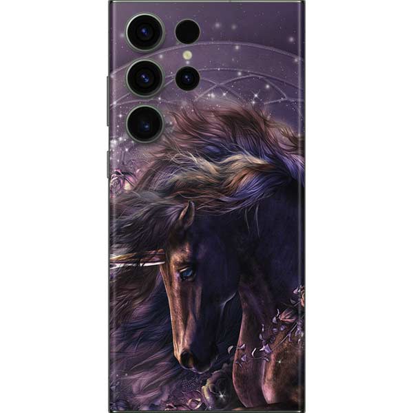Black Rose Unicorn by Laurie Prindle Galaxy Skins