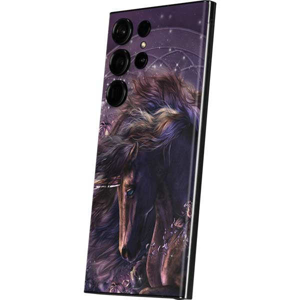 Black Rose Unicorn by Laurie Prindle Galaxy Skins