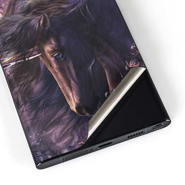 Black Rose Unicorn by Laurie Prindle Galaxy Skins