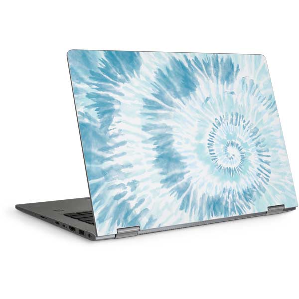 Blue and White Tie Dye Laptop Skins