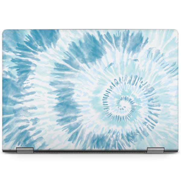 Blue and White Tie Dye Laptop Skins