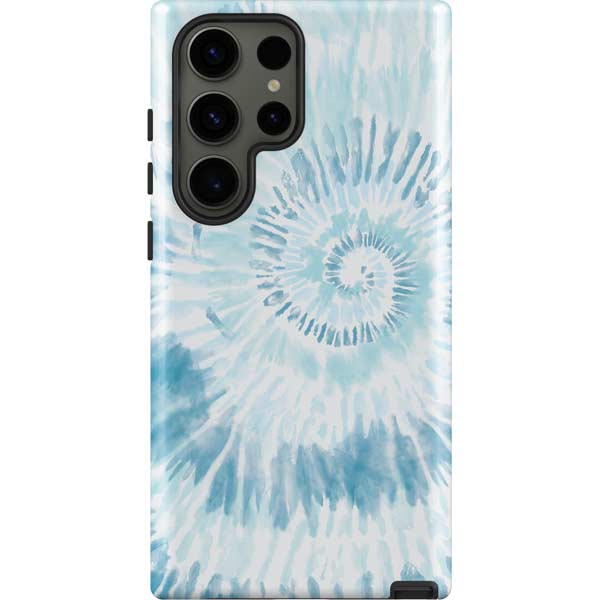 Blue and White Tie Dye Galaxy Cases