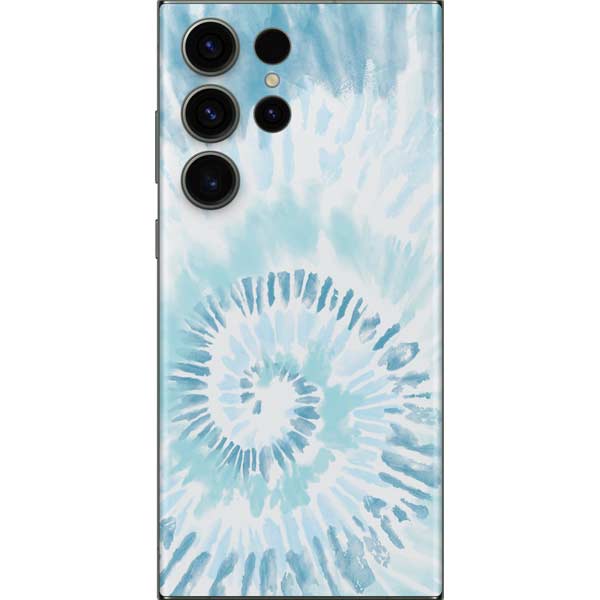 Blue and White Tie Dye Galaxy Skins