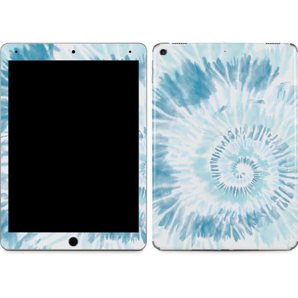 Blue and White Tie Dye iPad Skins