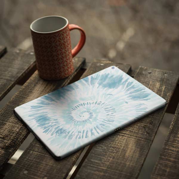 Blue and White Tie Dye iPad Skins