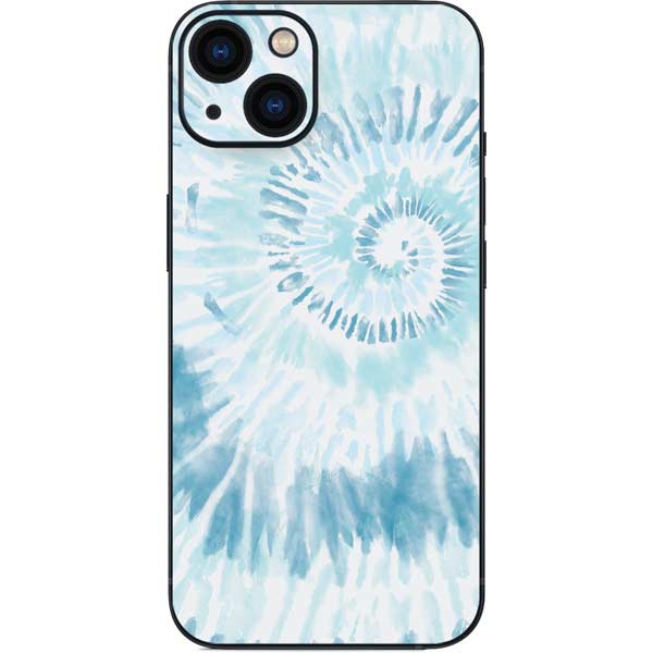 Blue and White Tie Dye iPhone Skins