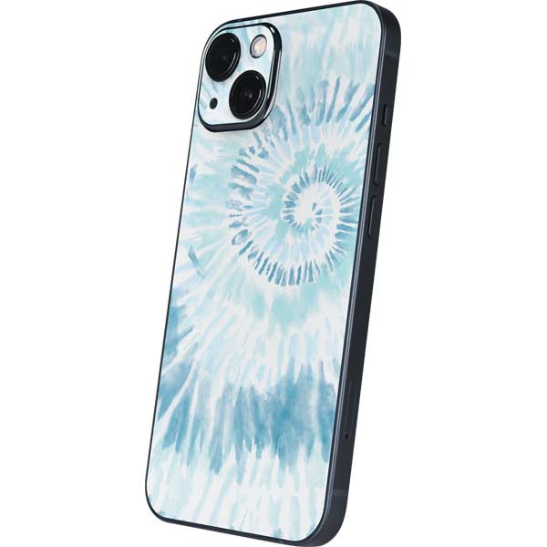 Blue and White Tie Dye iPhone Skins