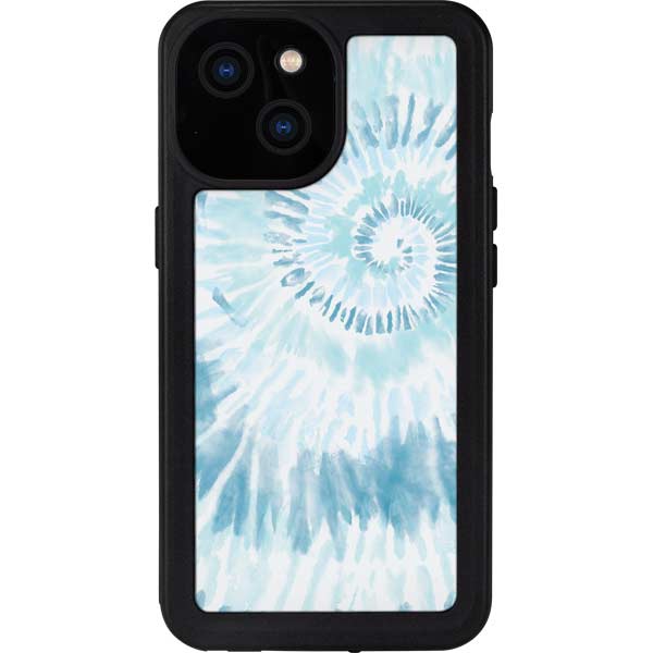 Blue and White Tie Dye iPhone Cases