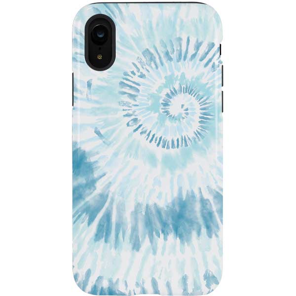 Blue and White Tie Dye iPhone Cases