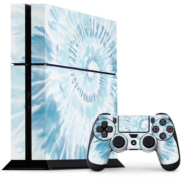 Blue and White Tie Dye PlayStation PS4 Skins