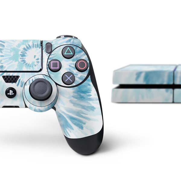 Blue and White Tie Dye PlayStation PS4 Skins