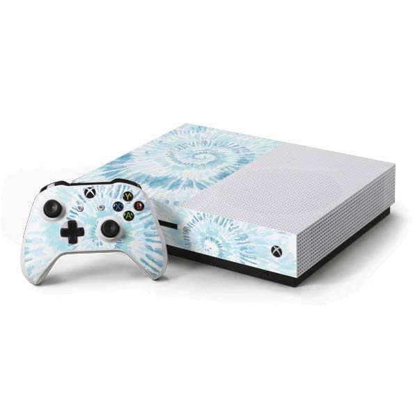 Blue and White Tie Dye Xbox One Skins
