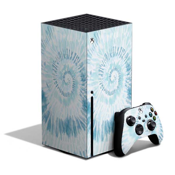 Blue and White Tie Dye Xbox Series X Skins