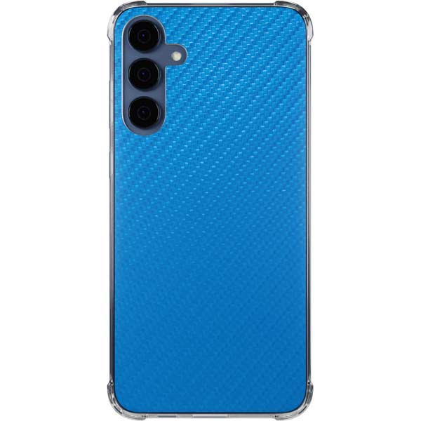 Blue Carbon Fiber Specialty Texture Material Galaxy Cases