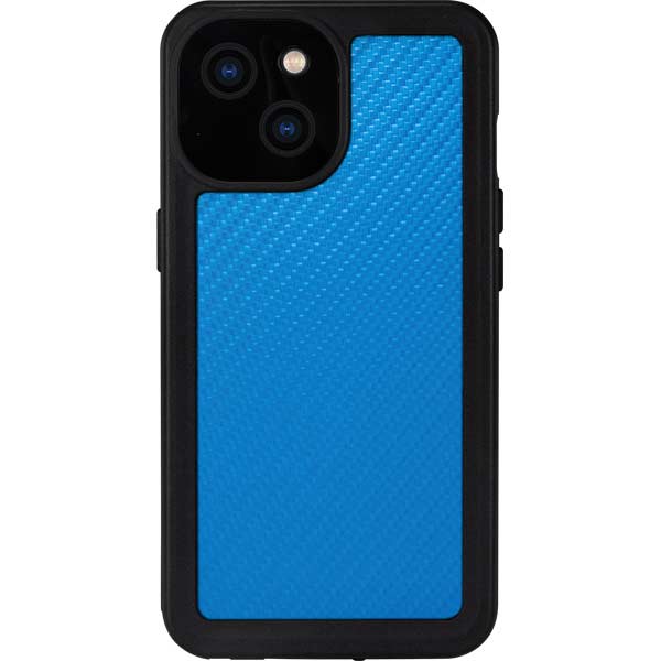 Blue Carbon Fiber Specialty Texture Material iPhone Cases