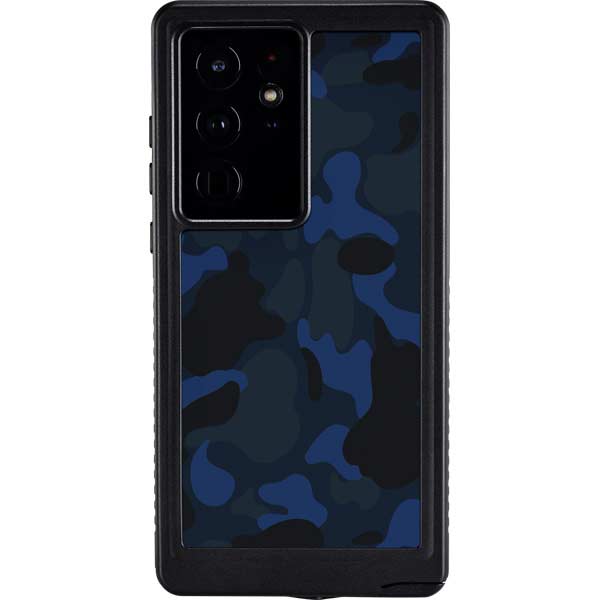 Blue Street Camo Galaxy Cases