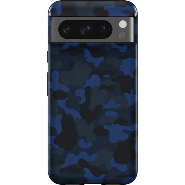Blue Street Camo Pixel Cases