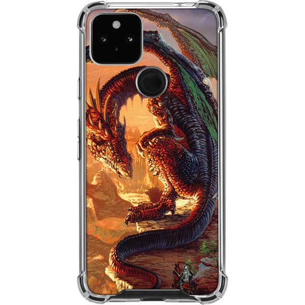 Bravery Misplaced Dragon and Knight by Ed Beard Jr Pixel Cases