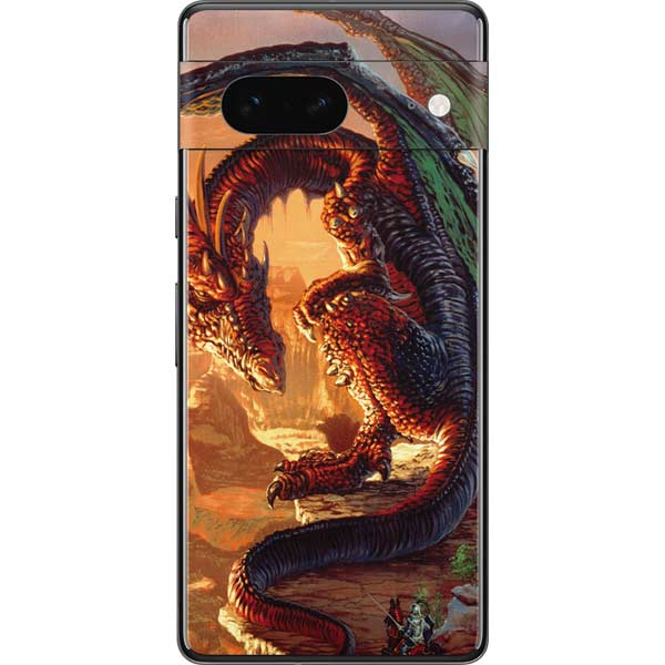 Bravery Misplaced Dragon and Knight by Ed Beard Jr Pixel Skins