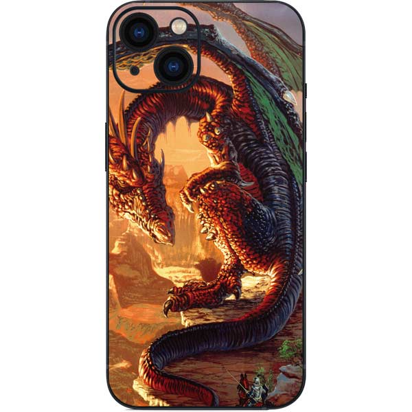 Bravery Misplaced Dragon and Knight by Ed Beard Jr iPhone Skins