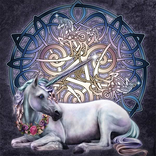 Celtic Unicorn by Brigid Ashwood Laptop Skins