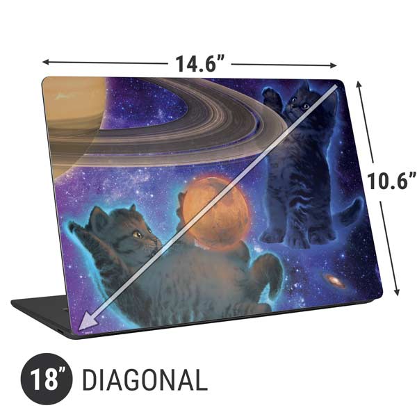 Cosmic Kittens Universal Laptop Skin by Vincent Hie