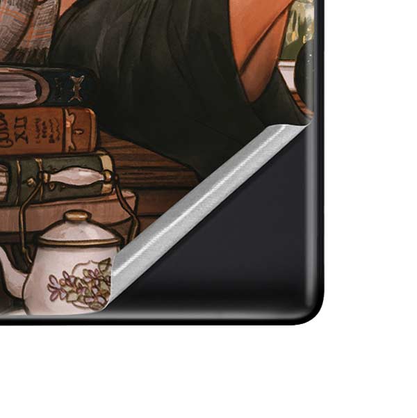 Cozy Autumn Library Witch with Cat and Coffee by Ivy Dolamore Pixel Skins