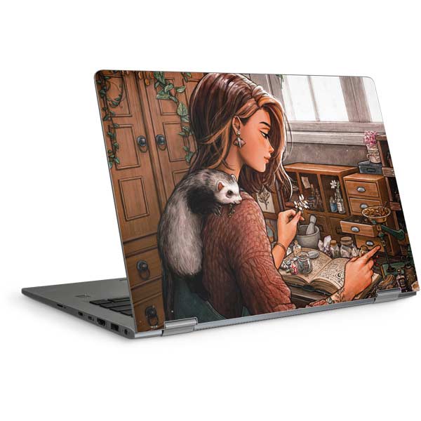 Cozy Cottagecore Botanical Herbalist Witch by Ivy Dolamore Laptop Skins