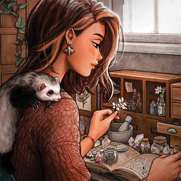 Cozy Cottagecore Botanical Herbalist Witch by Ivy Dolamore Laptop Skins