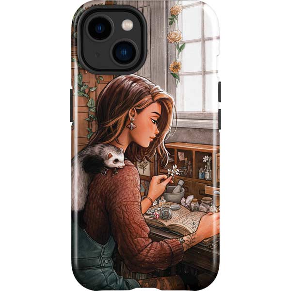 Cozy Cottagecore Botanical Herbalist Witch by Ivy Dolamore iPhone Cases