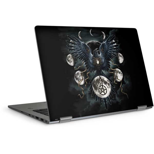 Crow and Moon Phases by Sarah Richter Laptop Skins