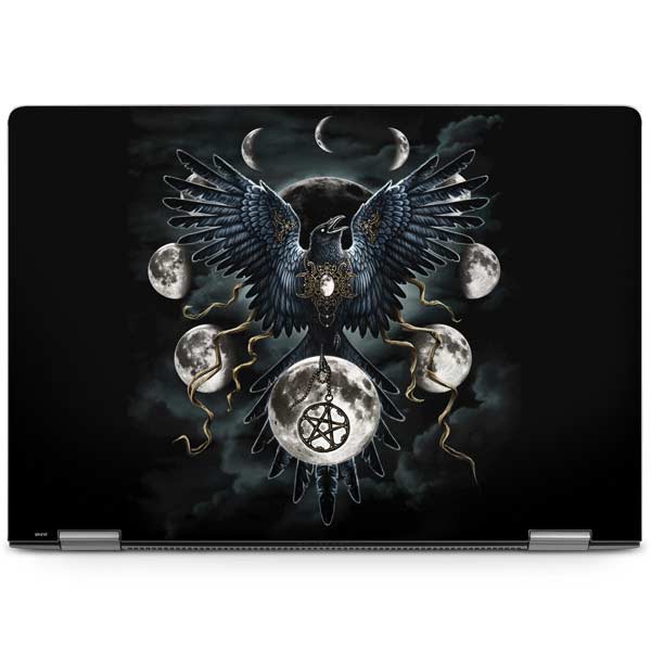 Crow and Moon Phases by Sarah Richter Laptop Skins