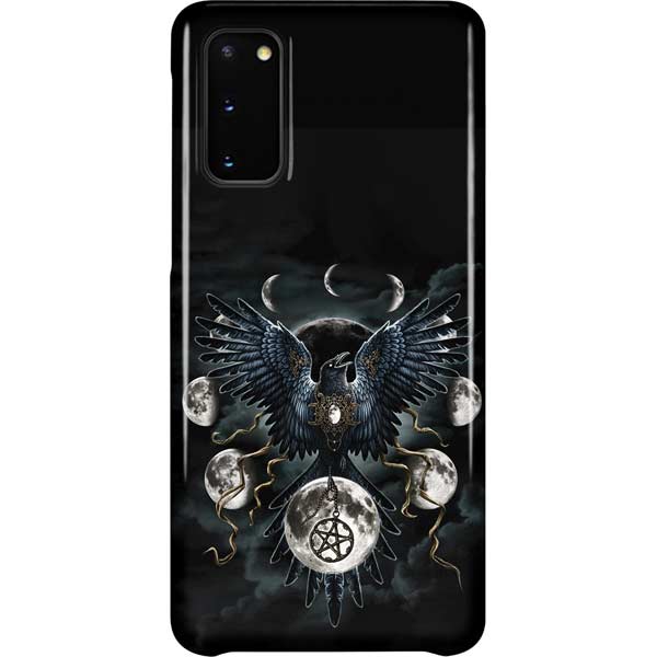 Crow and Moon Phases by Sarah Richter Galaxy Cases