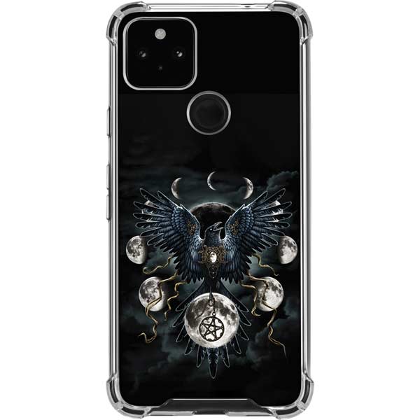 Crow and Moon Phases by Sarah Richter Pixel Cases