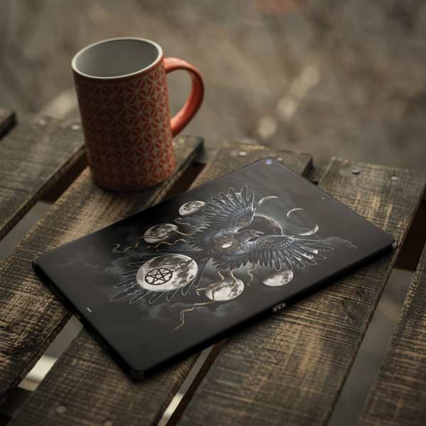 Crow and Moon Phases by Sarah Richter iPad Skins