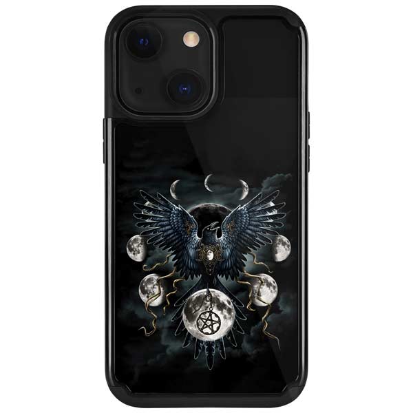 Crow and Moon Phases by Sarah Richter iPhone Cases