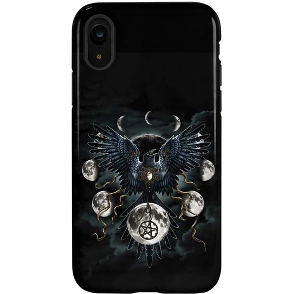 Crow and Moon Phases by Sarah Richter iPhone Cases