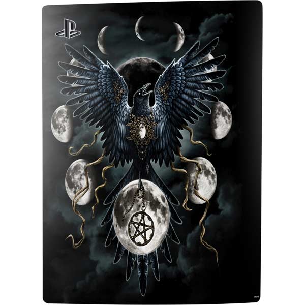 Crow and Moon Phases by Sarah Richter PlayStation PS5 Skins