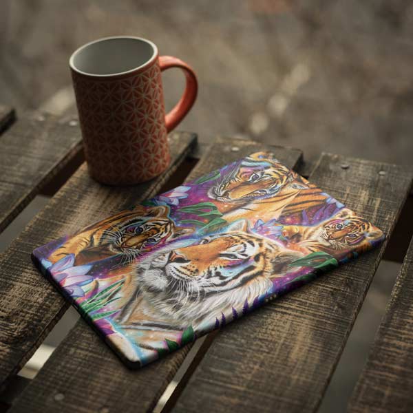 Daydream Galaxy Tigers by Sheena Pike iPad Skins