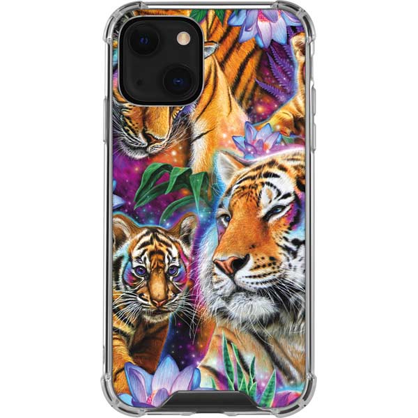 Daydream Galaxy Tigers by Sheena Pike iPhone Cases