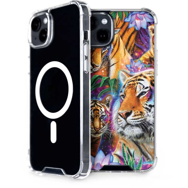 Daydream Galaxy Tigers by Sheena Pike iPhone Cases