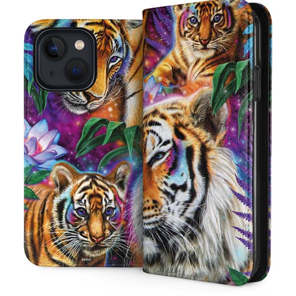 Daydream Galaxy Tigers by Sheena Pike iPhone Cases