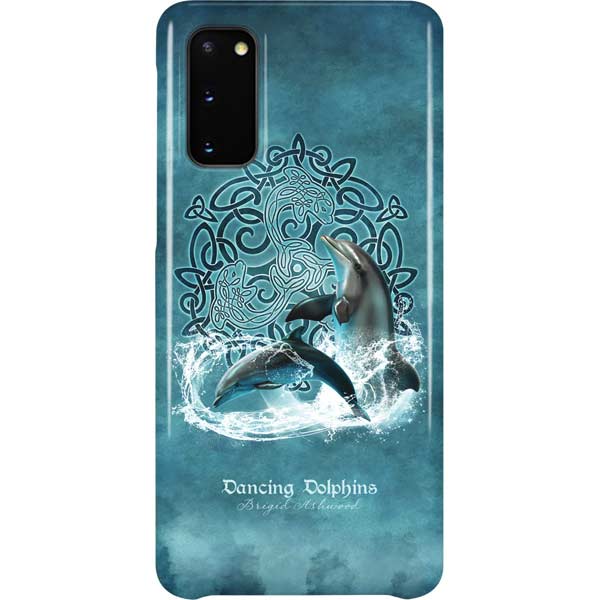 Dolphin Celtic Knot by Brigid Ashwood Galaxy Cases