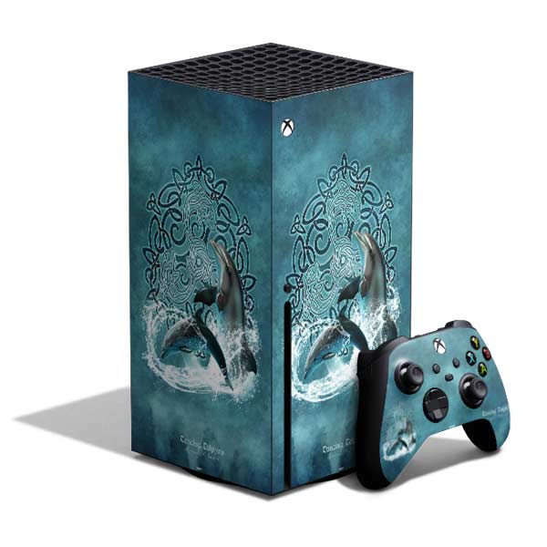 Dolphin Celtic Knot by Brigid Ashwood Xbox Series X Skins