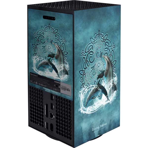 Dolphin Celtic Knot by Brigid Ashwood Xbox Series X Skins