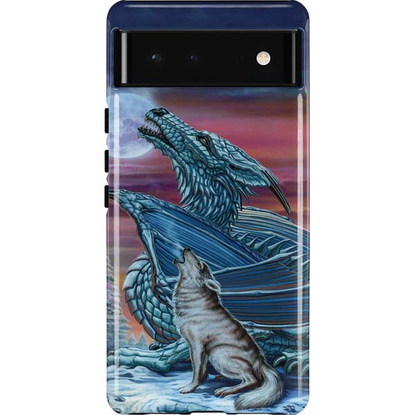 Dragon and the Wolf by Ed Beard Jr Pixel Cases