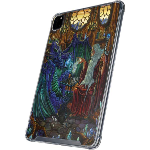 Dragon and Wizard Playing Chess by Ed Beard Jr iPad Cases