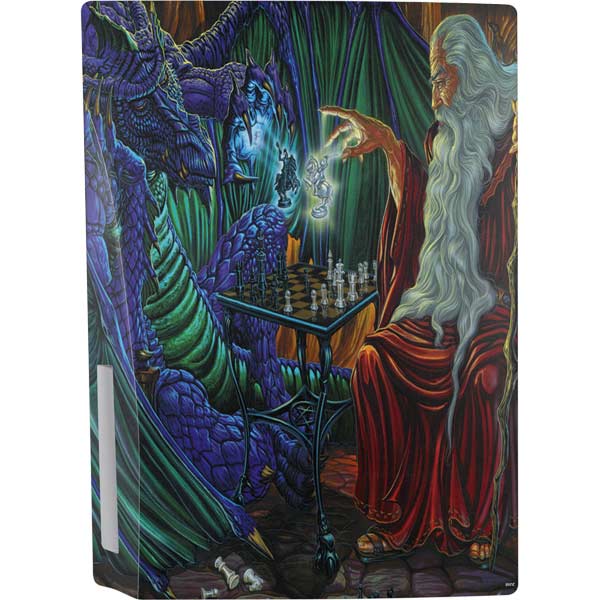 Dragon and Wizard Playing Chess by Ed Beard Jr PlayStation PS5 Skins