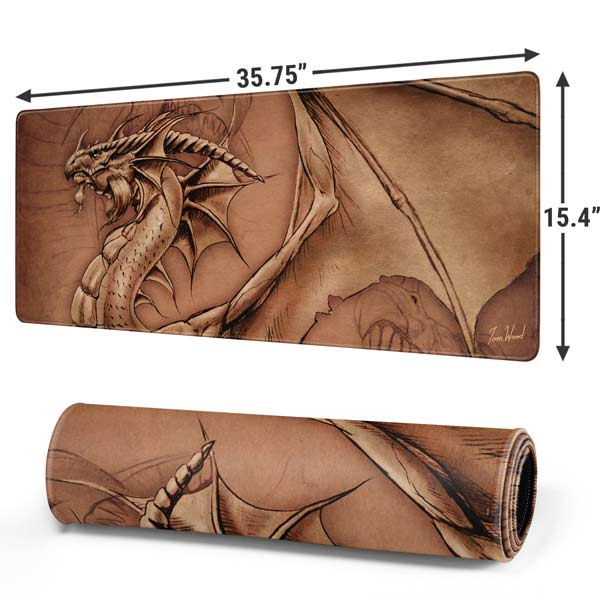 Dragon Parchment by Tom Wood Mousepad