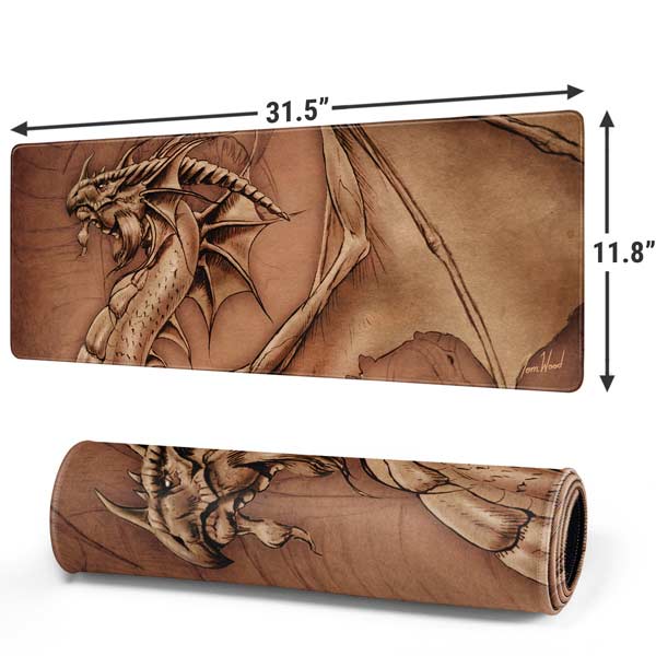 Dragon Parchment by Tom Wood Mousepad